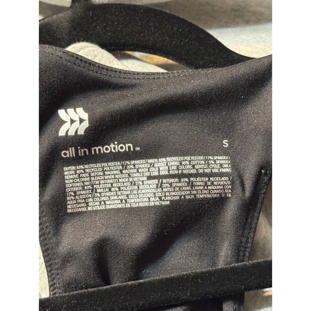 All In Motion Exercise Dress Small Black Racerback Built-in Shorts Activewear - Picture 2 of 6